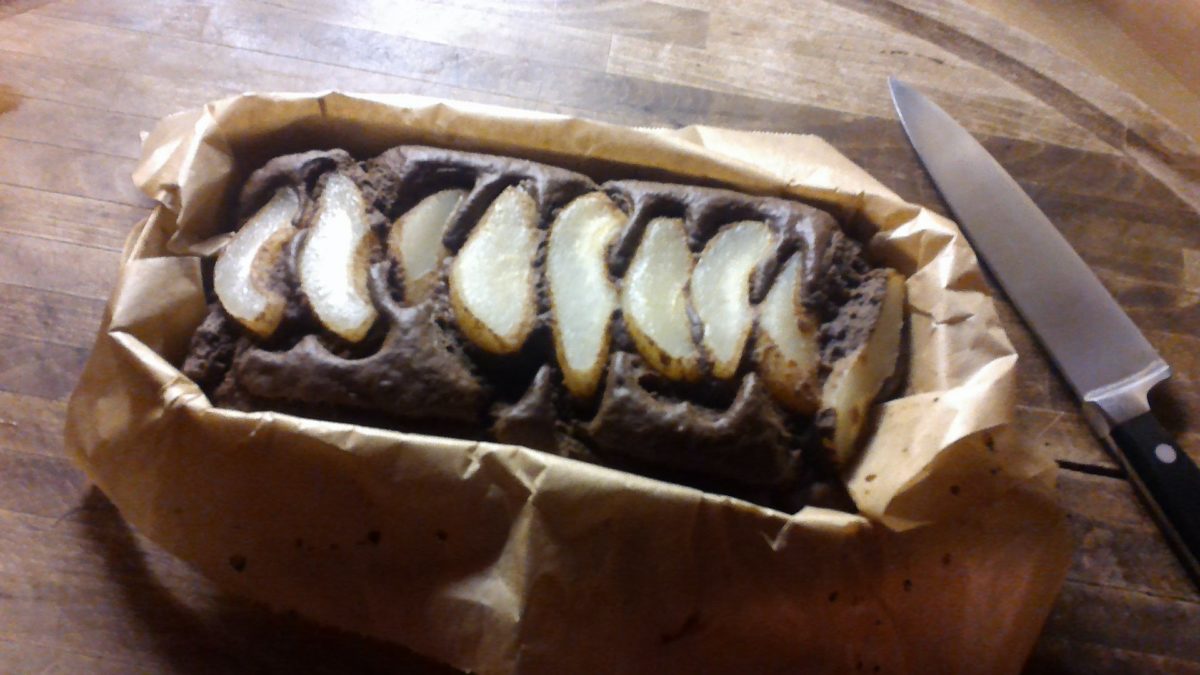 Cake aux poires St Mamet, cacao à la farine de lupin 🍐🍐🍐#lowcarb #glutenfree